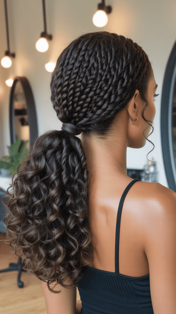 The Low Twisted Ponytail