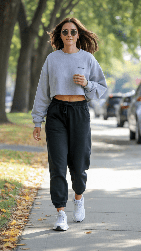 Joggers with Cropped Sweatshirt