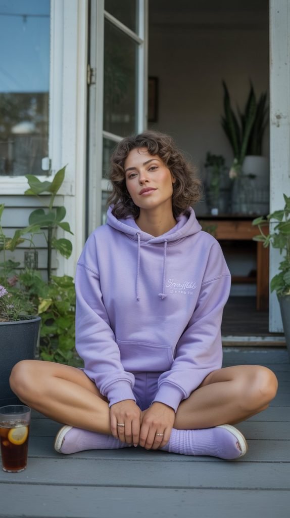 16. Matching Sweat Shorts and Hoodie Set