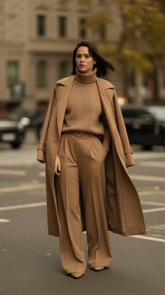 10. Monochrome Camel Outfit