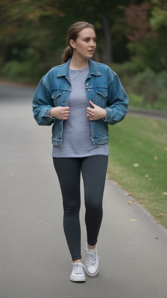 6. Denim Jacket Layered Look