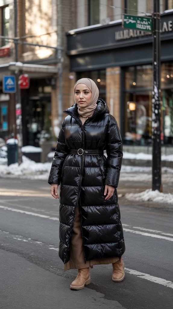  Long Puffer Coat Over Everything