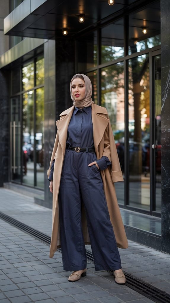 The Modest Jumpsuit with Structured Coat