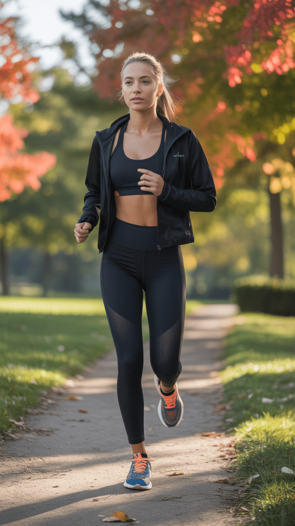 Athletic Jacket with Athleisure Set