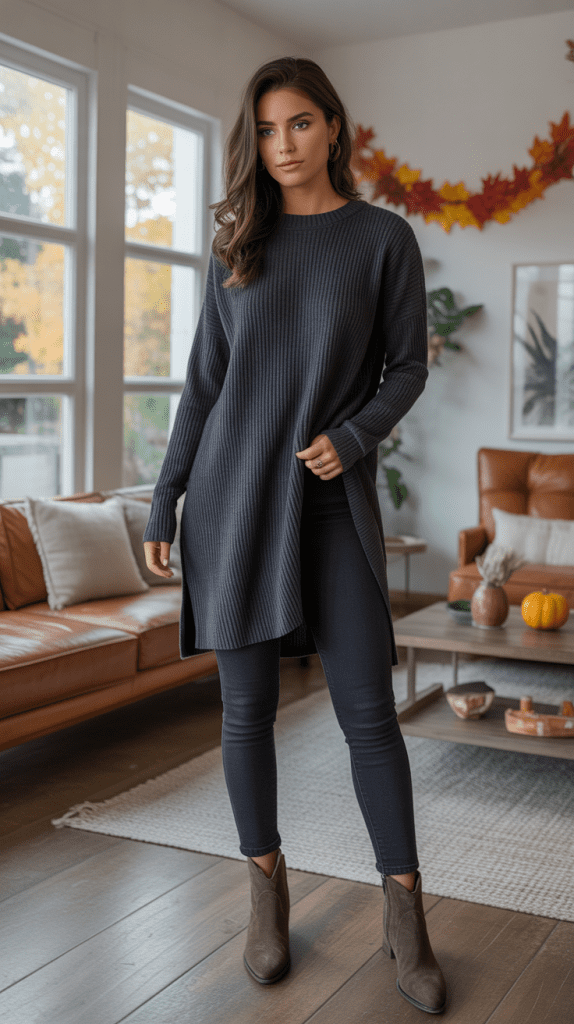 Longline Sweater with Skinny Jeans