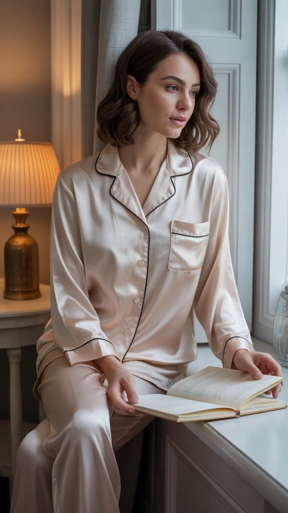  Silk or Satin Pajama Set