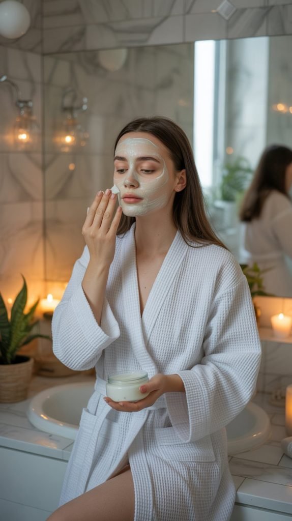 27. Luxe Bathrobe Over Coordinated Basics