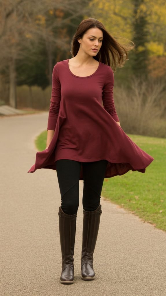 5. Tunic Top with Riding Boots
