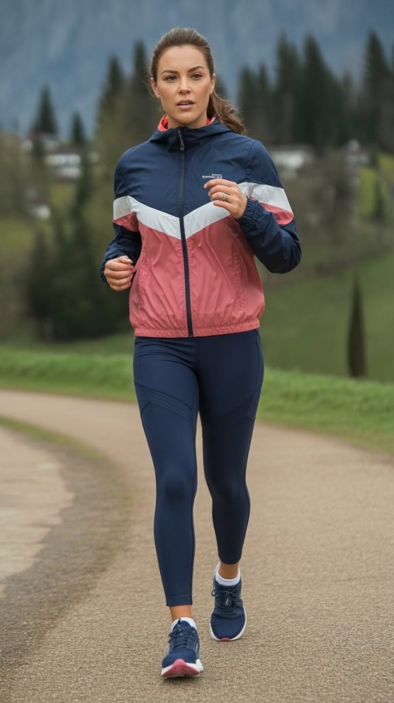 13. Athletic Windbreaker and Running Shoes