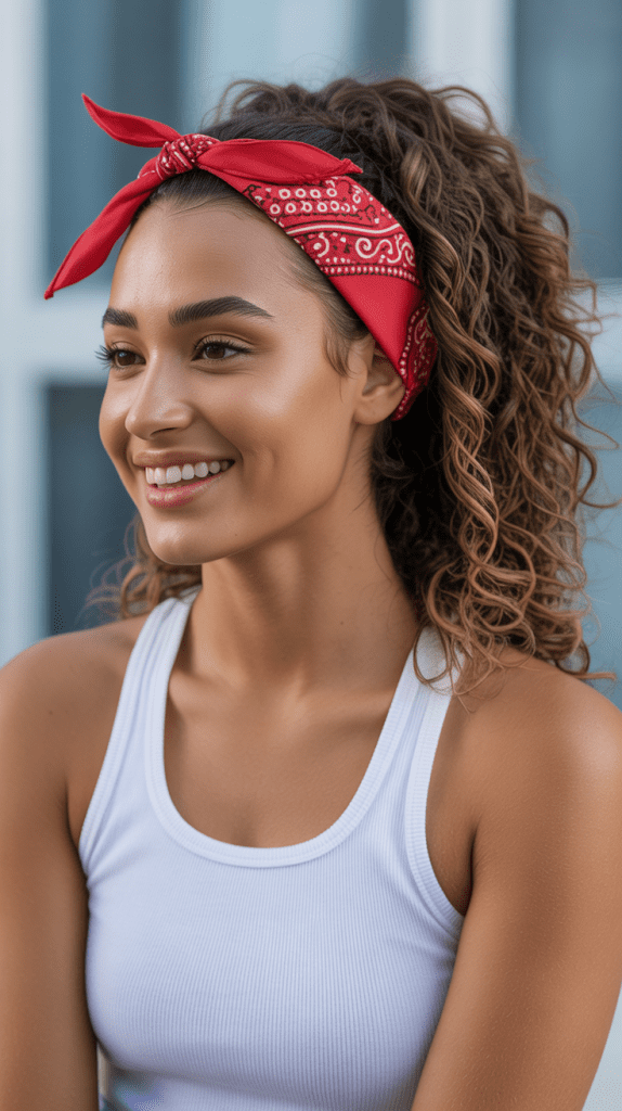The Bandana-Wrapped Ponytail