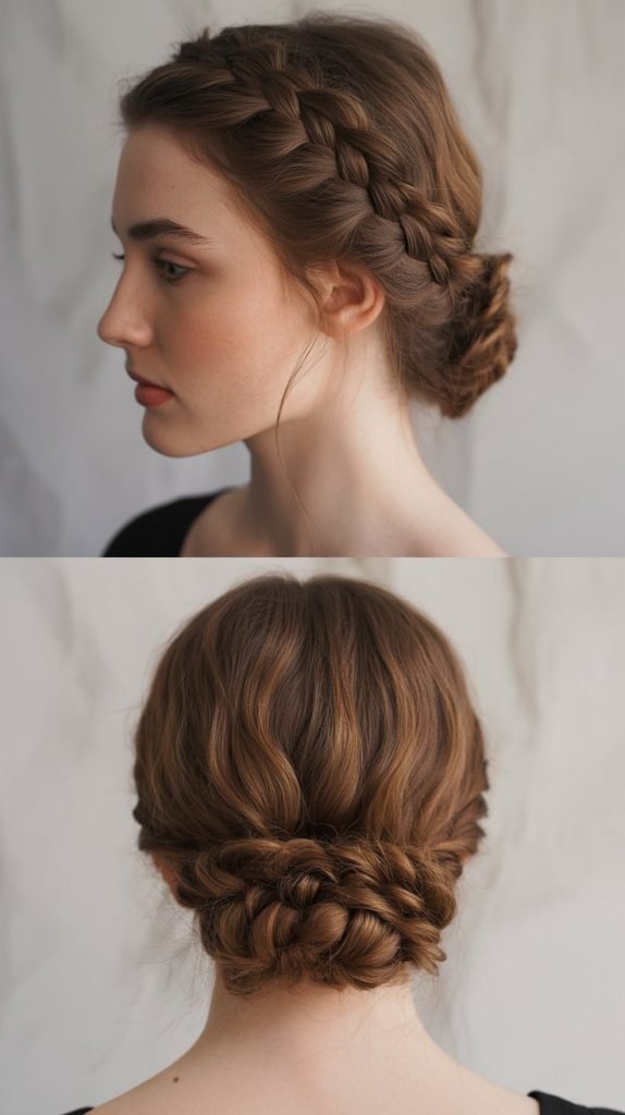 25. Braided Headband Updo