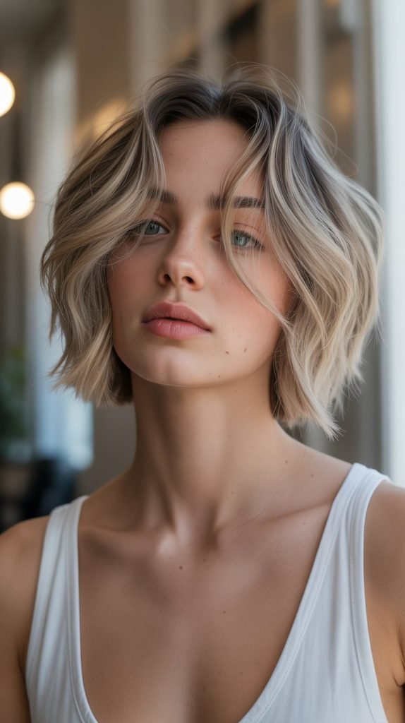 Choppy Bob with Wispy Ends