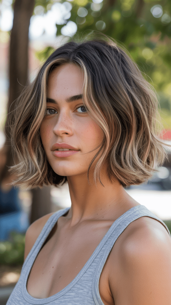 Choppy Bob with Lived-In Color