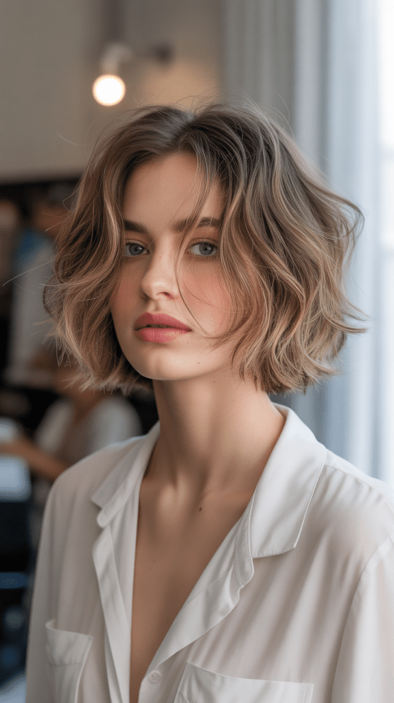 Choppy Bob with Feathered Layers