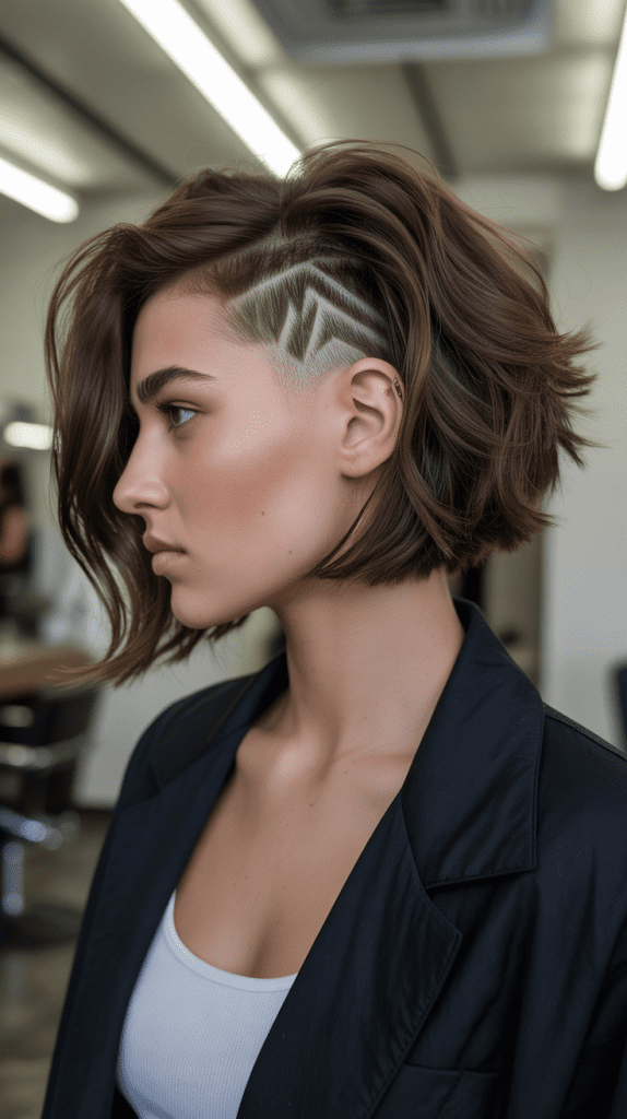  Choppy Bob with Undercut Design