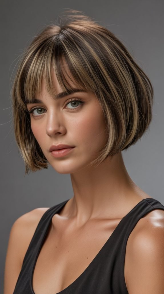 23. Choppy Bob with Full Fringe