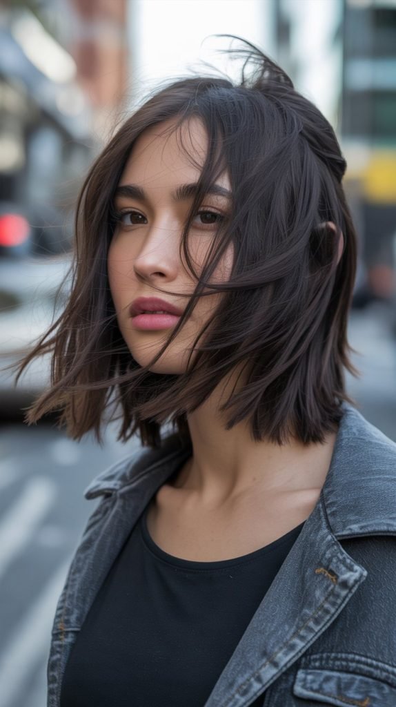 Choppy Long Bob with Razored Ends