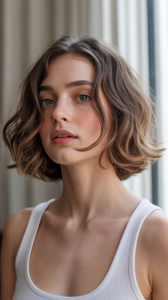 Choppy Bob with Soft Waves
