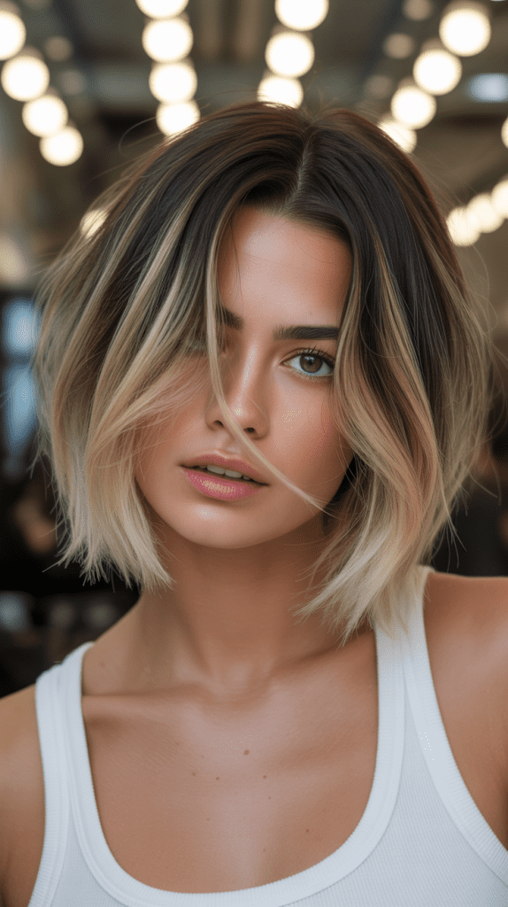 Choppy Bob with Ombre Color