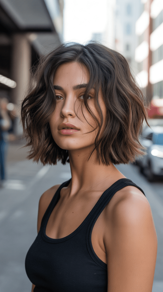 Choppy Textured Long Bob