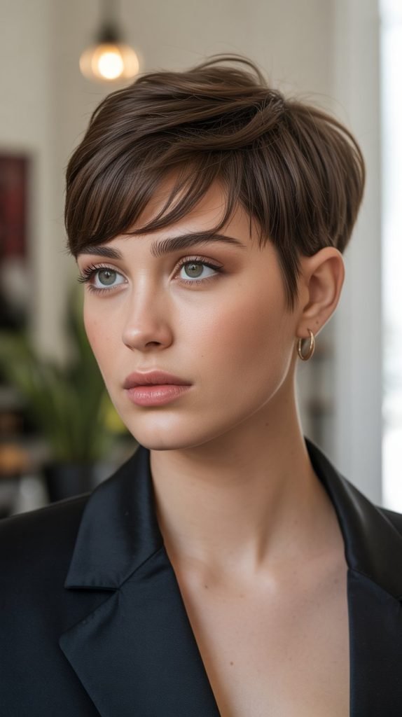 Pixie with Forward-Styled Fringe