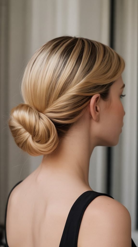 6. French Twist with Volume