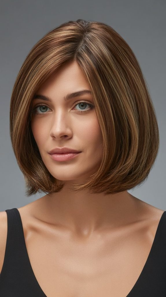 1. Classic Layered Long Bob with Face-Framing Pieces