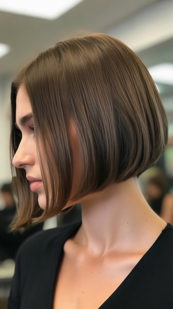 Classic Inverted Bob with Subtle Stacking