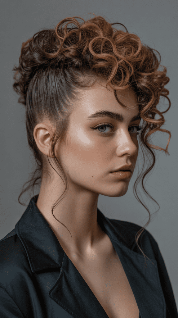 The Curly Mohawk Updo
