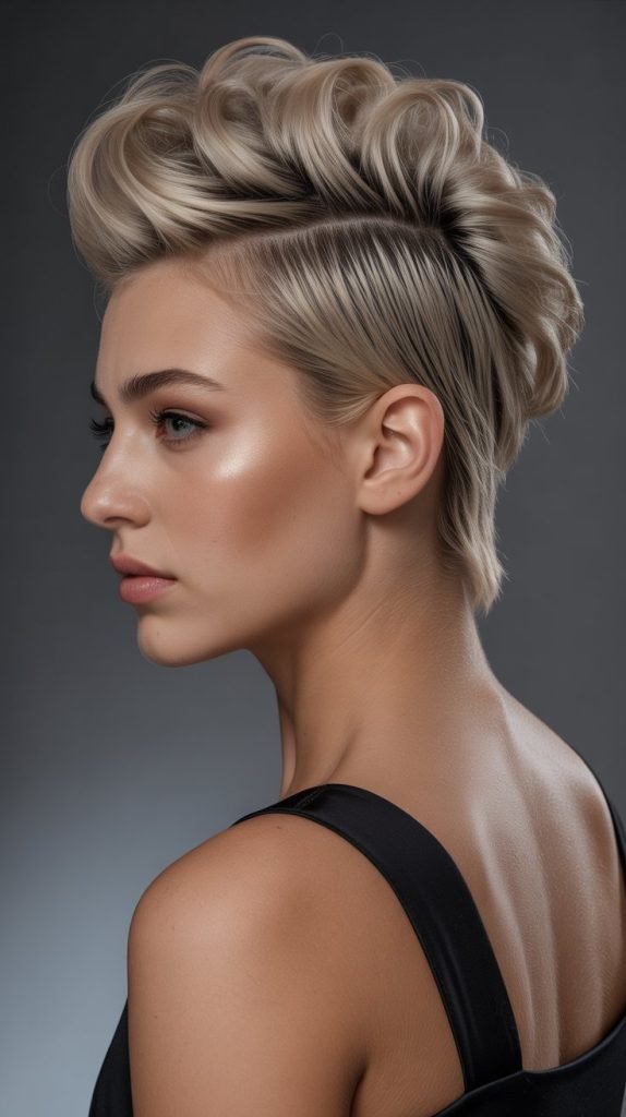 18. Faux Hawk Updo