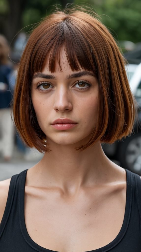 5. The French Bob with Micro Bangs