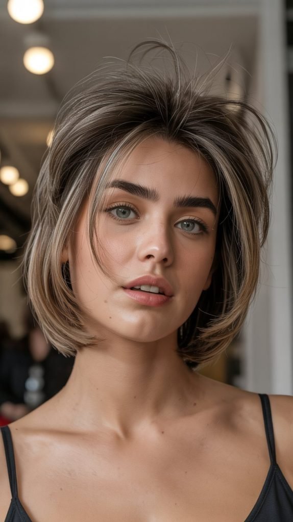 24. The French Bob with Feathered Crown