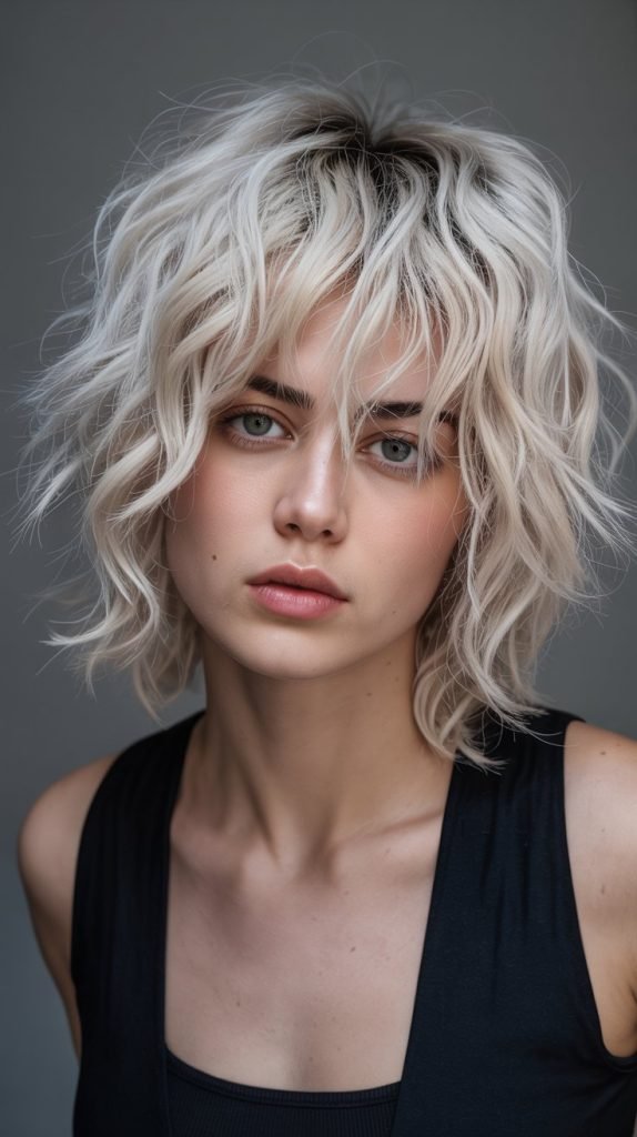 13. French Bob with Shaggy Bangs