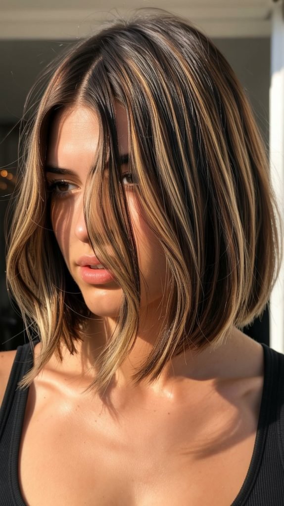 13. The French Bob with Balayage