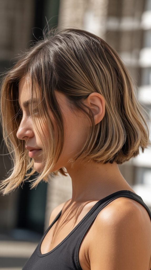 27. The French Bob with Dimensional Highlights