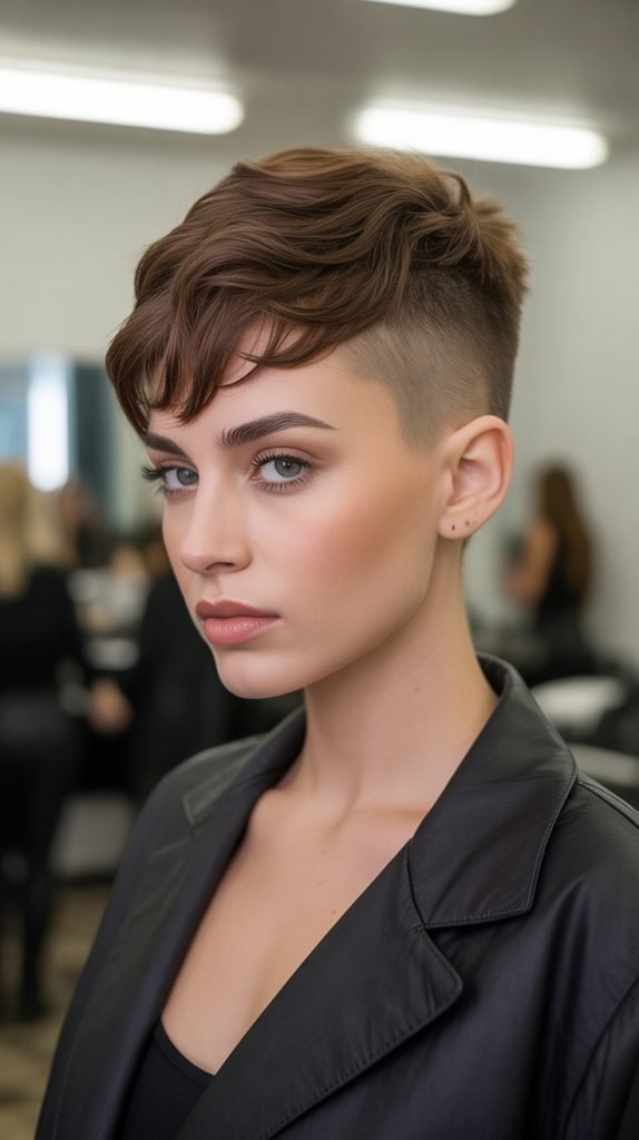 Buzzed Sides with Longer Textured Top