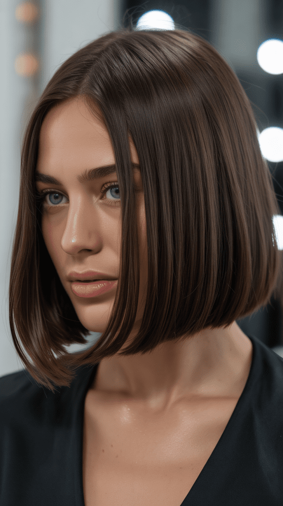 French Bob with Glossy Finish