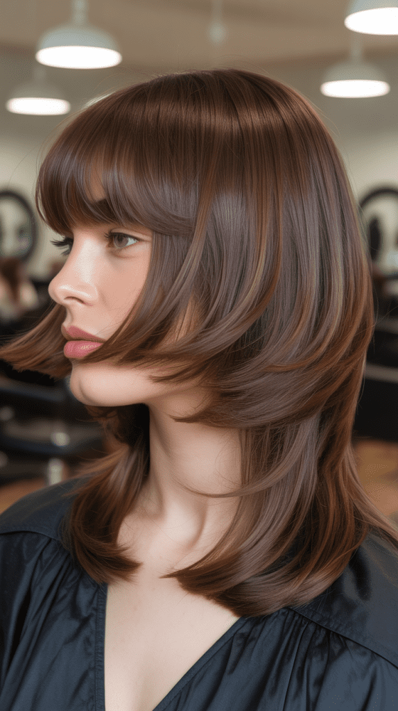 Graduated Long Bob with Full Bangs