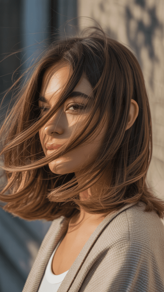 Layered Long Bob with Movement