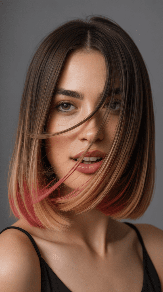 Long Bob with Peek-A-Boo Highlights