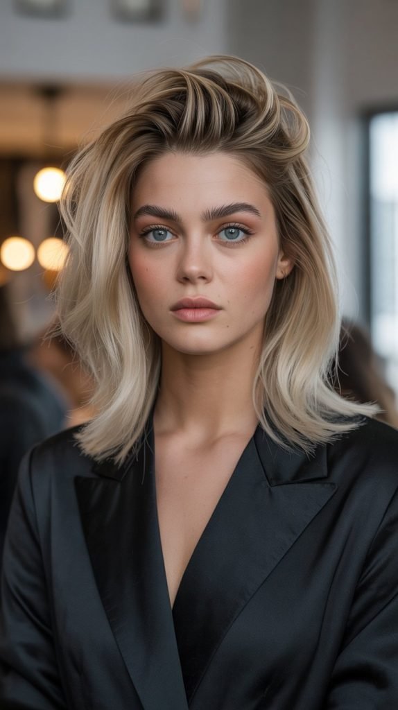 29. Long Bob with Voluminous Crown