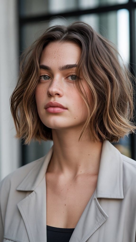 20. Long Bob with Undone Waves