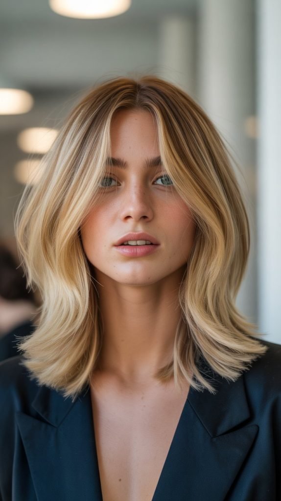 9. Long Bob with Feathered Layers
