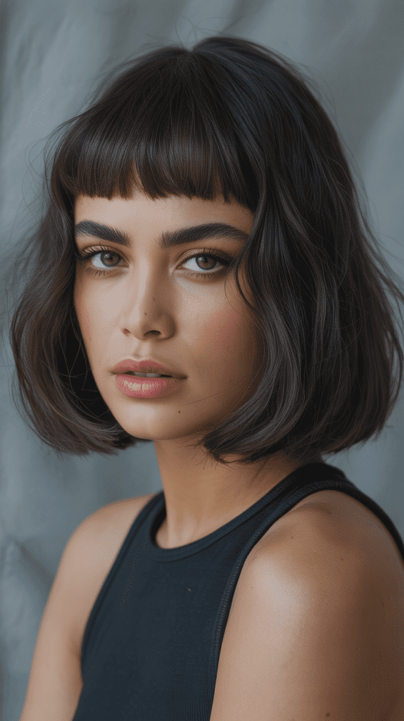 Long Bob with Baby Bangs