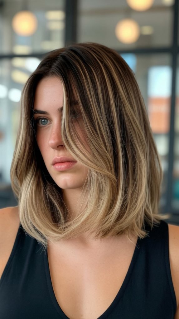 10. Long Bob with Balayage