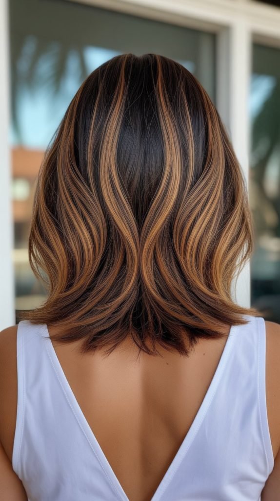 6. Long Bob with V-Shaped Layers
