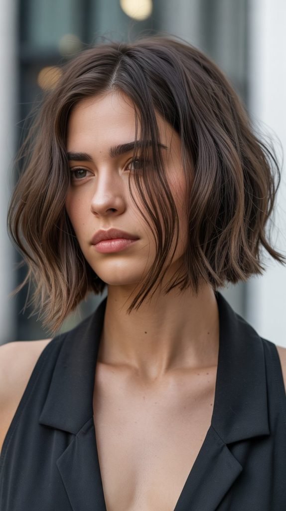 23. Long Bob with Piecey Texture