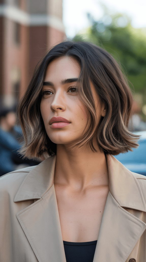 Long Choppy Bob (Lob) with Face-Framing Layers