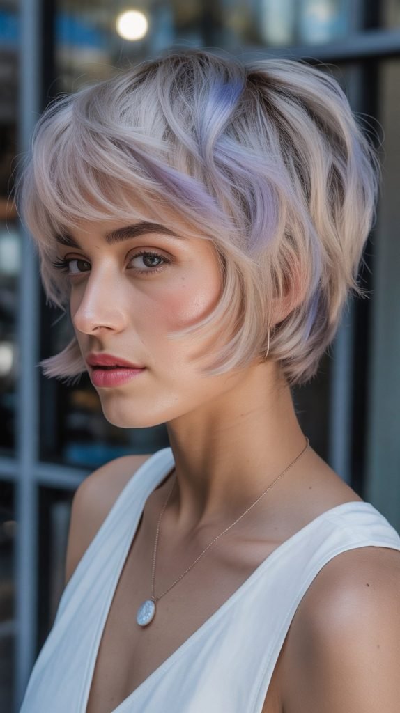 Moonstone Blonde Balayage Pixie Bob