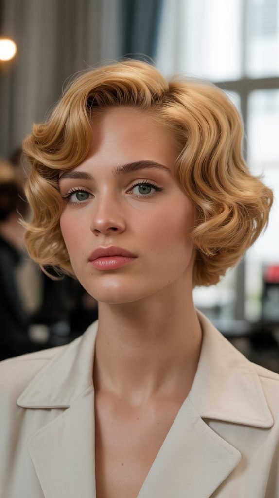 Retro-Inspired Wavy Pixie